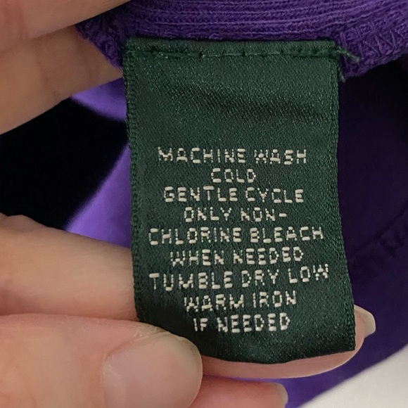 Lauren Ralph Lauren Purple Long Sleeve Shirt with Embroidered Logo size XL - Picture 5 of 12